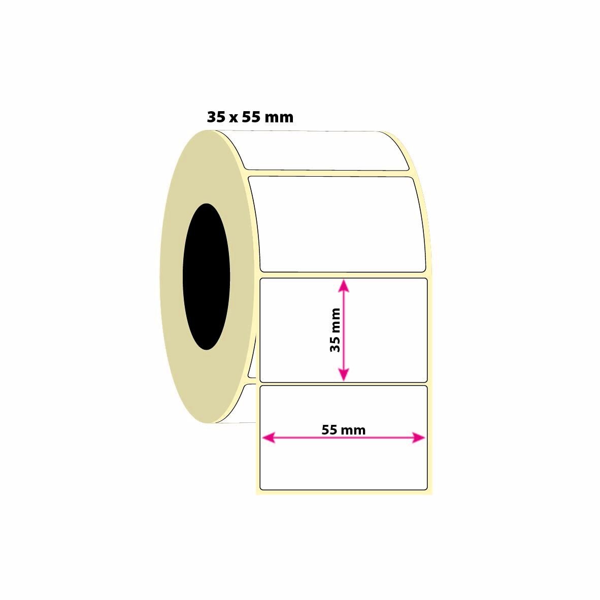 35x55mm Kuşe Etiket  1000 Adet (8687073831144)