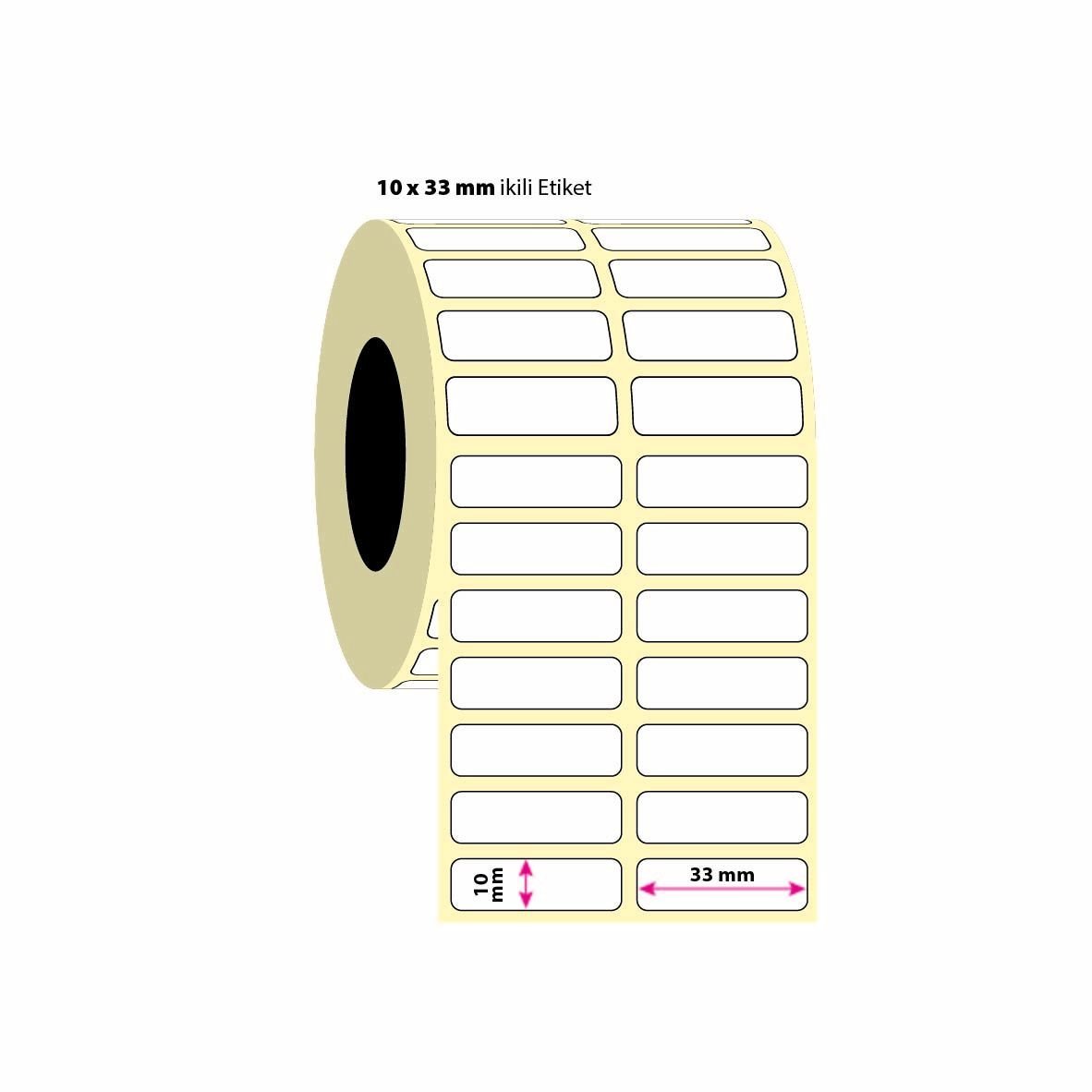 10x33mm ikili Silvermat (Metalize,Demirbaş) Etiket 5000 Adet  (8687073831115)