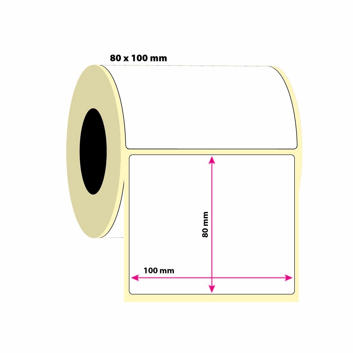 80x100mm Silvermat (Metalize,Demirbaş) Etiket 500 Adet (8687073831093)