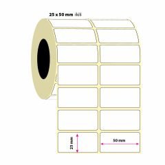 25x50mm İkili PP Opak Etiket 3000 Adet (8687073831852)