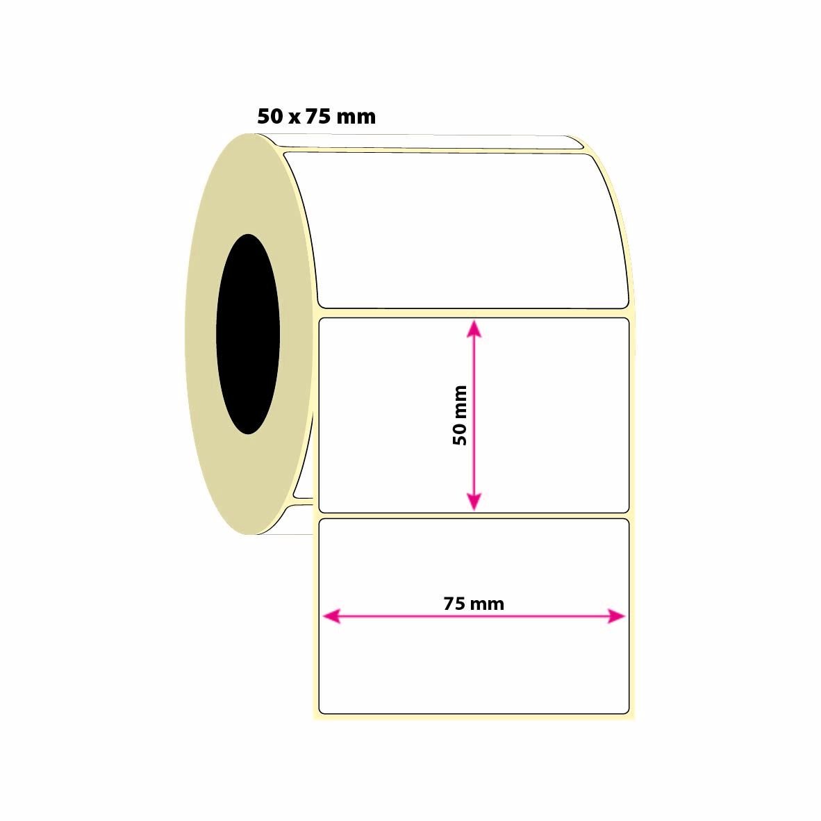 50x75mm PP Opak Etiket 1000 Adet (8687073831868)