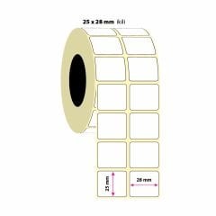 25x28mm İkili Vellum Etiket  3000 Adet (8687073831926)