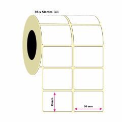35x50mm İkili Vellum Etiket  2000 Adet (8687073831932)