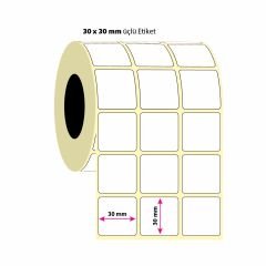 30x30mm Üçlü Vellum Etiket  4000 Adet (8687073831951)