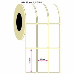 66x30mm Üçlü Vellum Etiket  2000 Adet (8687073831953)